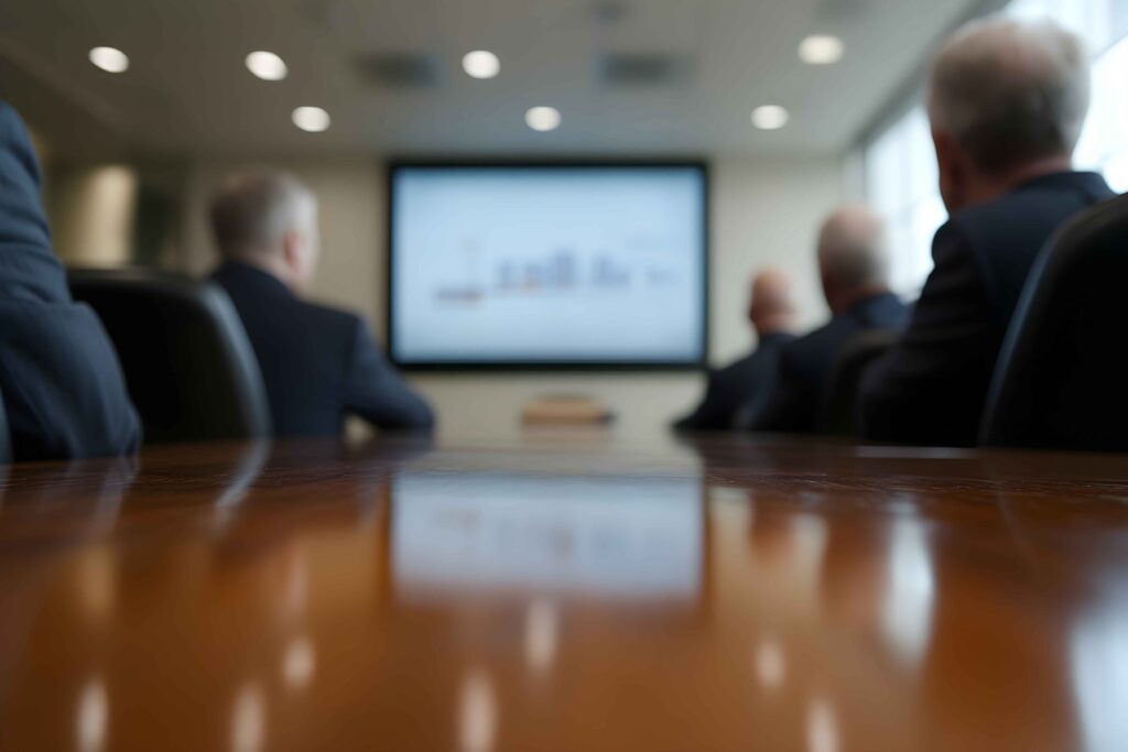 Riunione di consiglio di amministrazione dedicata a governance e processi decisionali